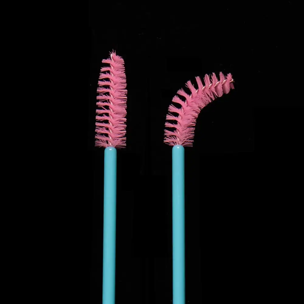 300 Pack Disposable Mascara Wands, Eyelash Brushes for Extensions, Blue/Pink Makeup Brush Kit