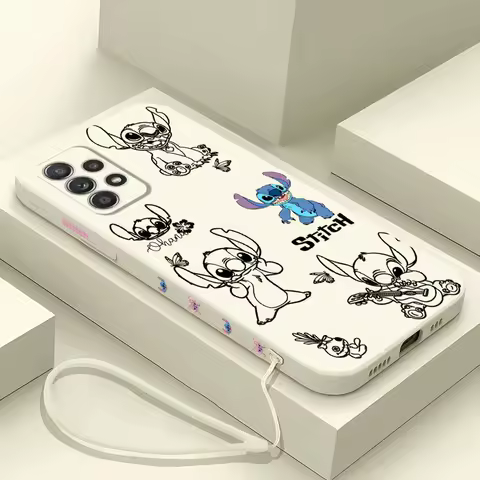 Disney Cute Stitch Phone Case for Samsung Galaxy A11 A12 A13 A14 A15 A21s A22 A23 A24 A25 A32 A33 A34 A42 A52 A53 A54 5G Soft