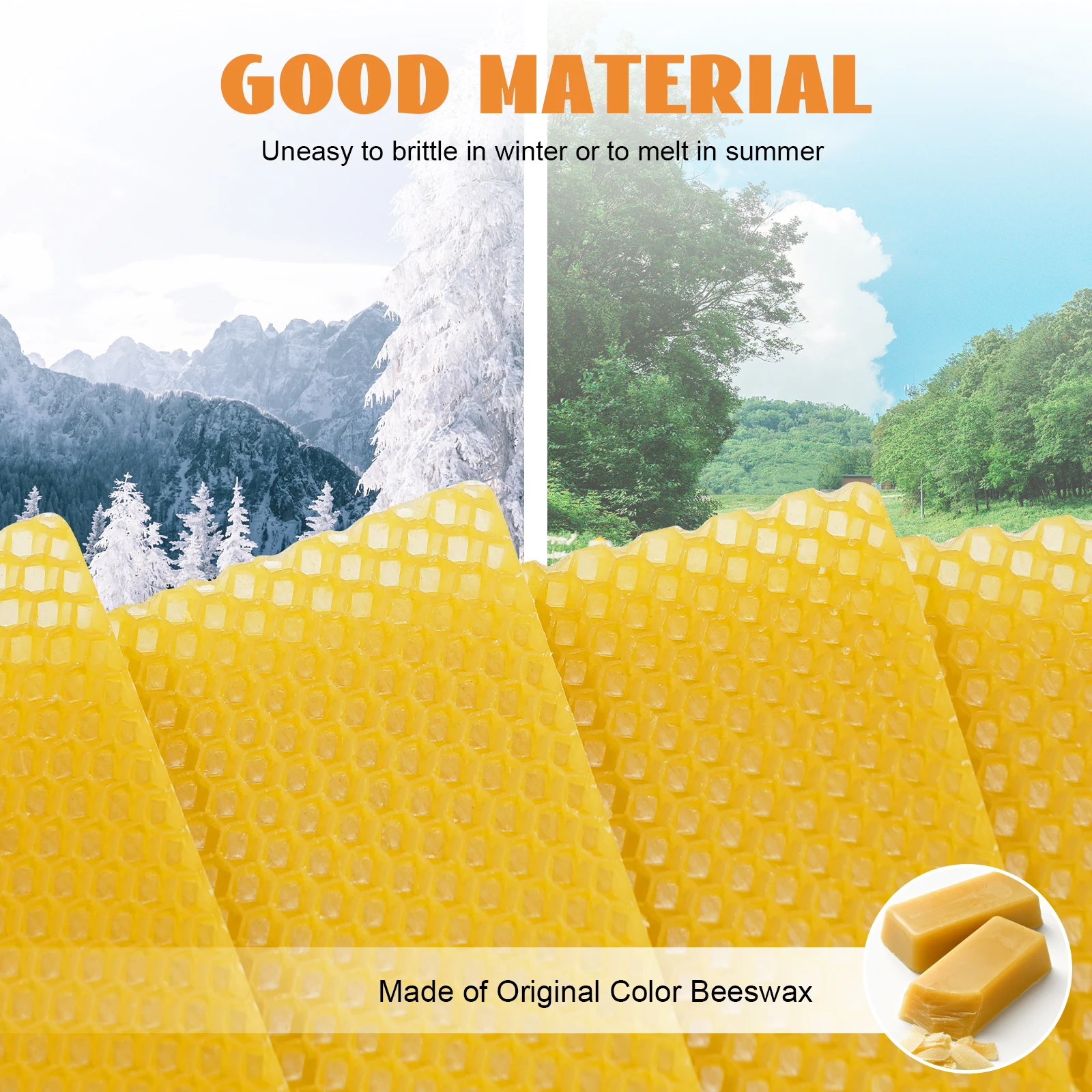 

30pcs Bee Hive Foundations, Beehive Wax Foundation Sheets, Natural Beeswax Honeycomb Sheets for Beekeeping Candle Making