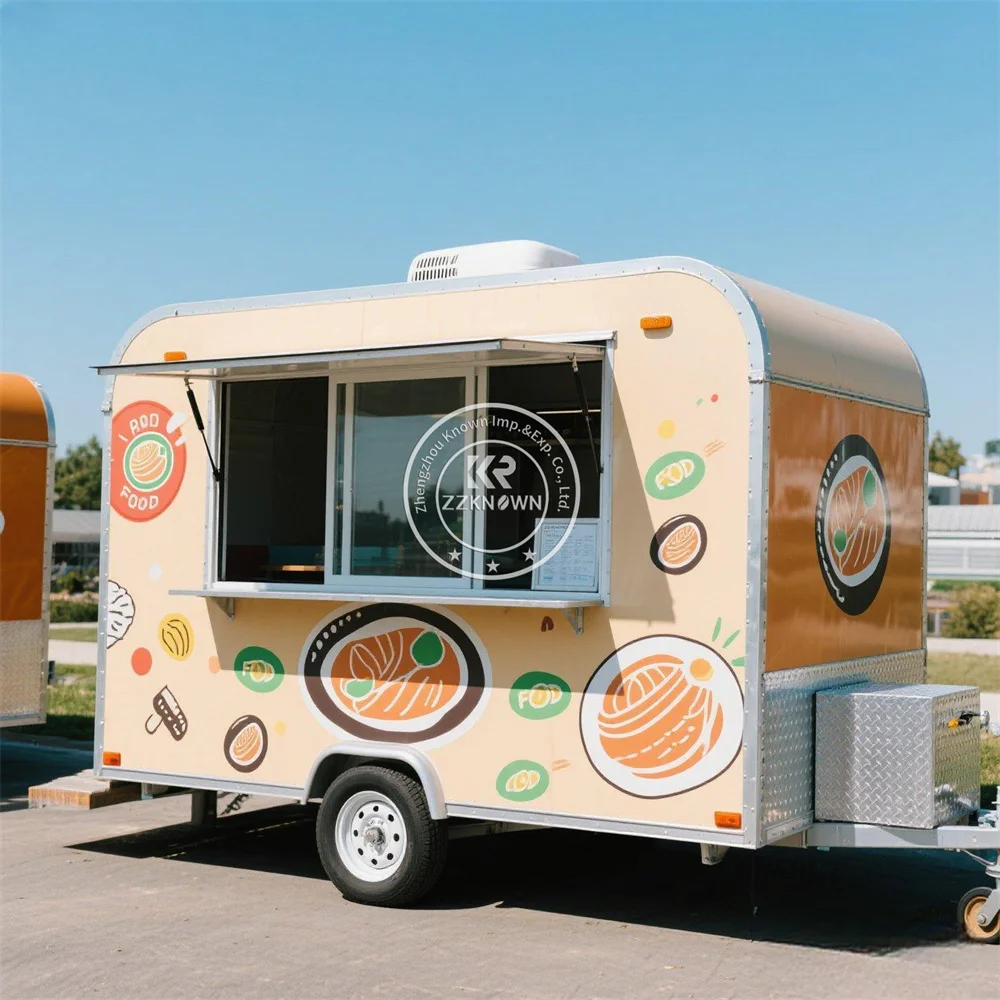 

Mobile Food Trailer Mobile Kitchen Catering Trailer Snack Pizza Hot Dog Cart Concession Mobile Bar Street Food Truck
