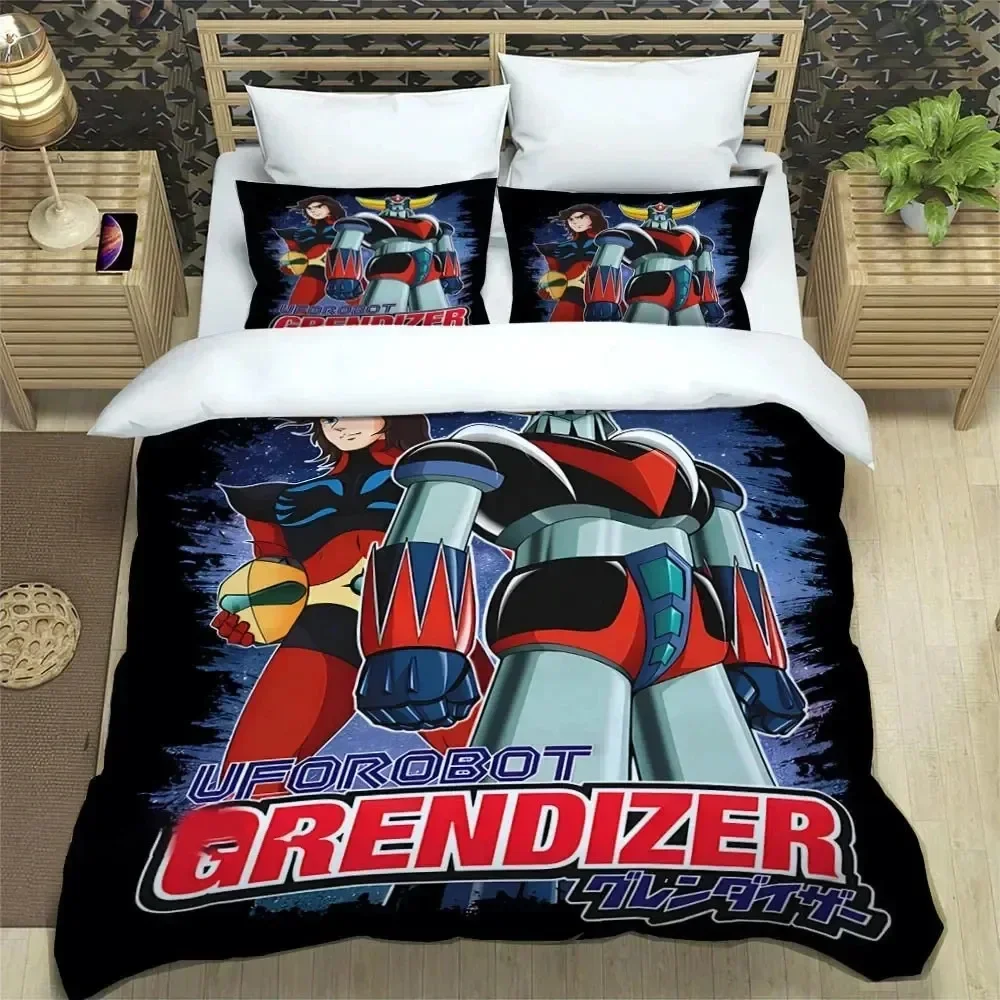 UFO ROBO GRENDIZER GOLDORAK Bedding Set Duvet Cover Bed Set Quilt Cover Pillowcase Comforter king Queen Size Boys Adult Bedding