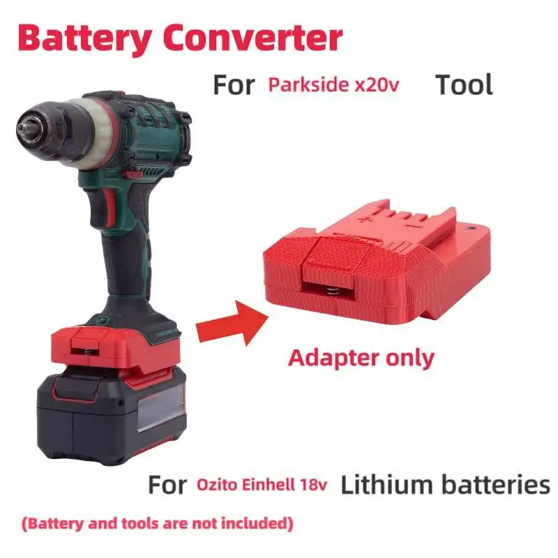 

Batteries Converter For OZIT Einhel 18V Lithium Converter to Parkside LIDI Tool Power Tools Adaptor(without battery and tools)