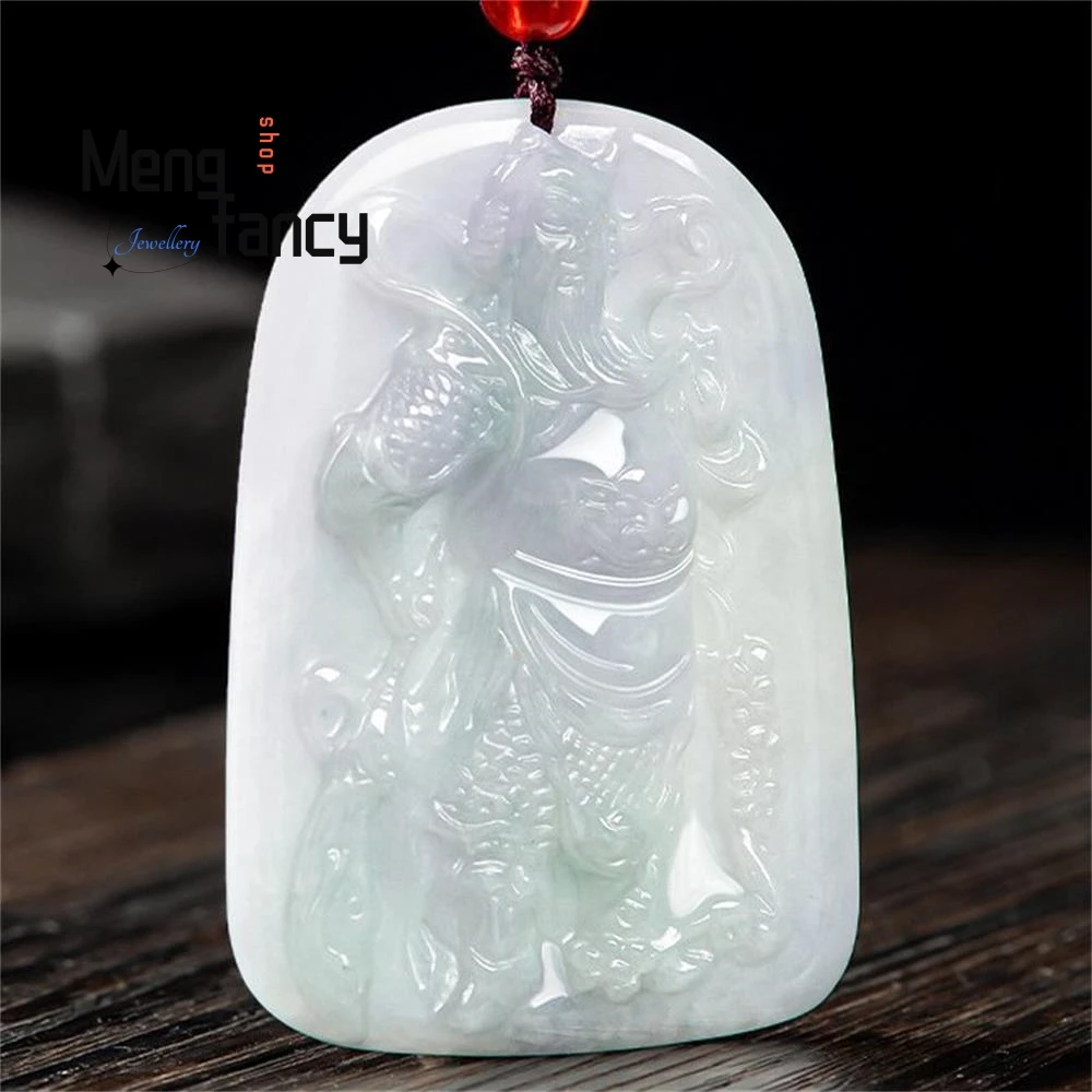 

Натуральные товары A-goods Jadeite God of боевые искусства Гуань Гонг нефритовый кулон изысканный гравер рукоделие Самые продаваемые модные ювелирные изделия