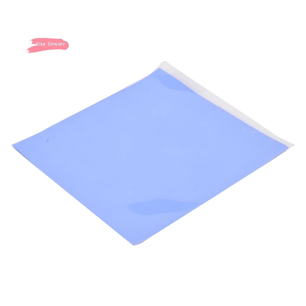 Y-1Pcs Cooling Thermal Conductive Silicone Pad Blue GPU CPU Heatsink Cooling Thermal Conductive Silicone Pad 100mmx100mmx0.5mm
