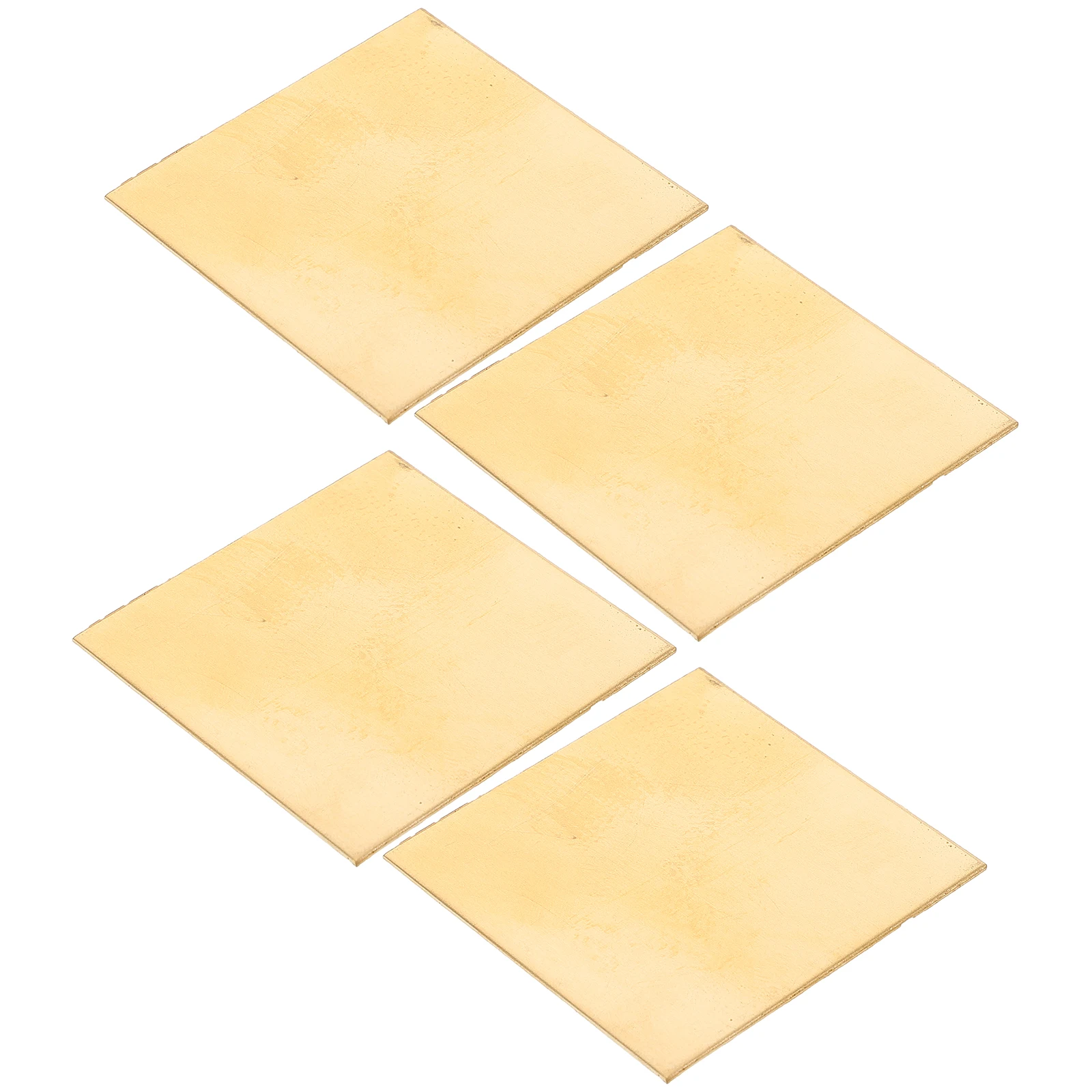 

4pcs Sheets Multi-Purpose Brass Plates Wear Resistant Brass Sheet For Diy Crafts Electrical Repairs Decorative Projects Easy To