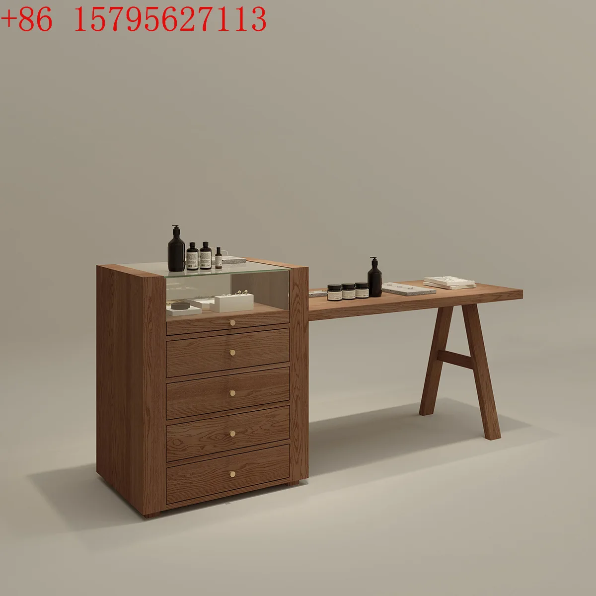 

Nakajima Flowing Water Counter Display Table Multifunctional Display Desk Clothing Decoration Exhibition Hall Negotiation Table
