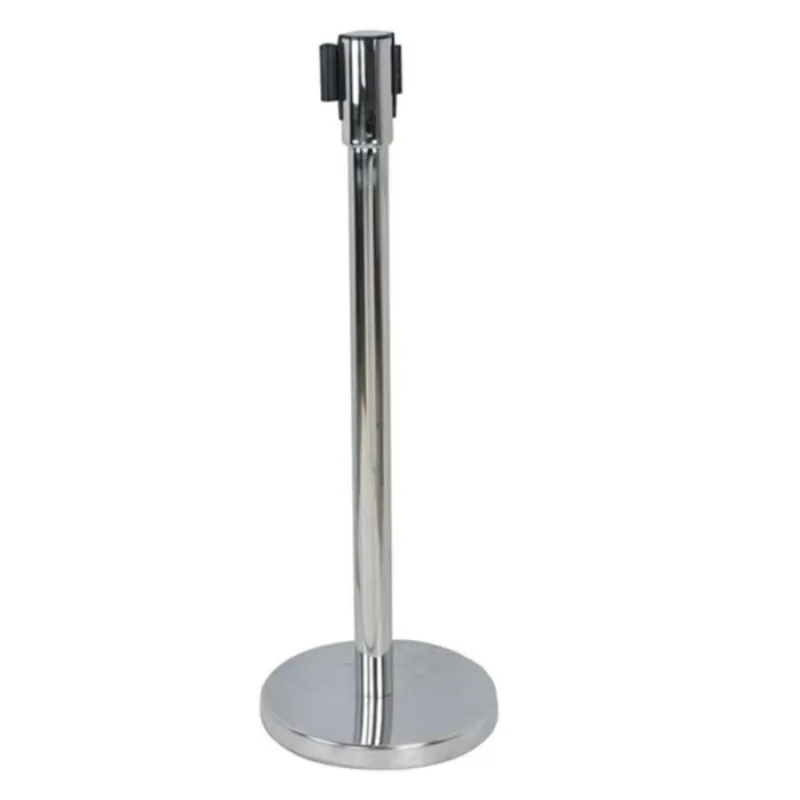 【Professional Use】Factory Price Stainless Steel Retractable Isolation Belt Black Non-Glare Guardrail Traffic Barrier Silver
