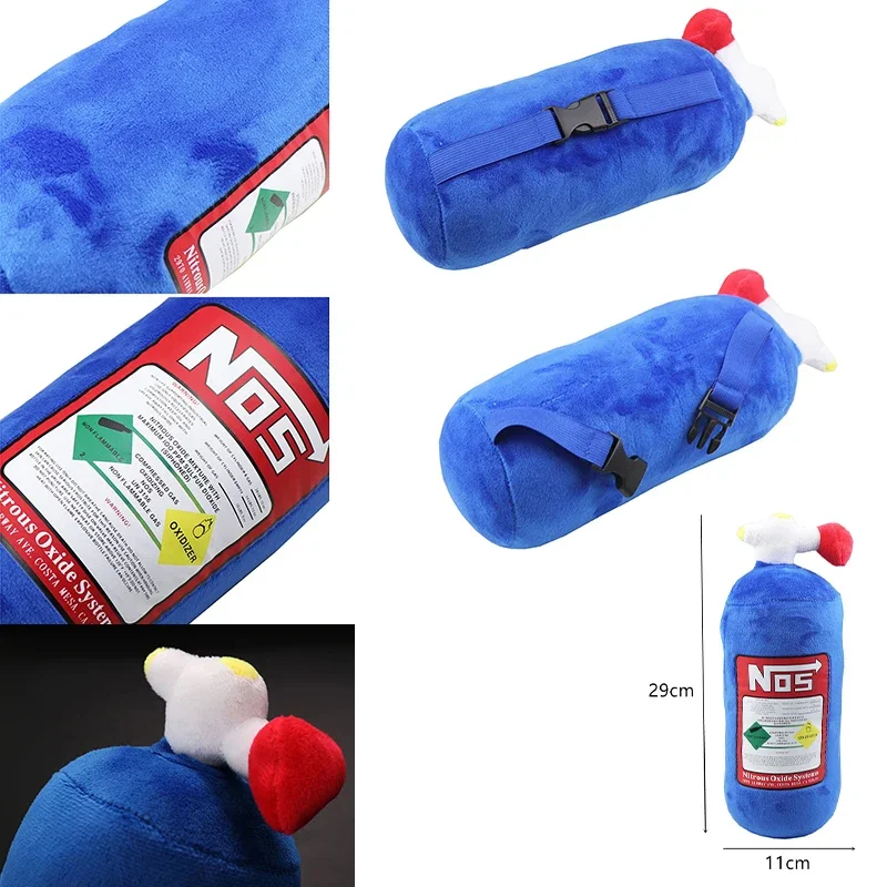 Für Alle Automarken NOS-Flaschen-Stil Auto-Kopfstützen-Nackenkissen Plüschkissen Geschenk Auto-Dekoration Styling-Zubehör – Detail 3