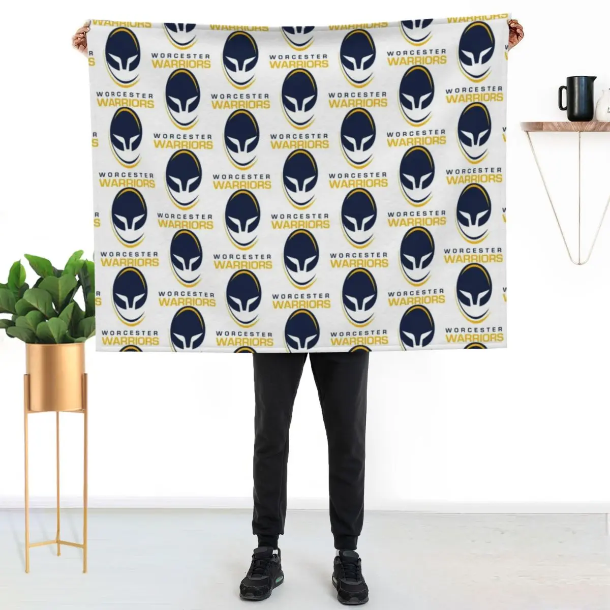 The Worcester Warriors Icon Throw Blanket Thermals For Travel warm for winter Furrys Loose Giant Sofa cosplay anime Blankets