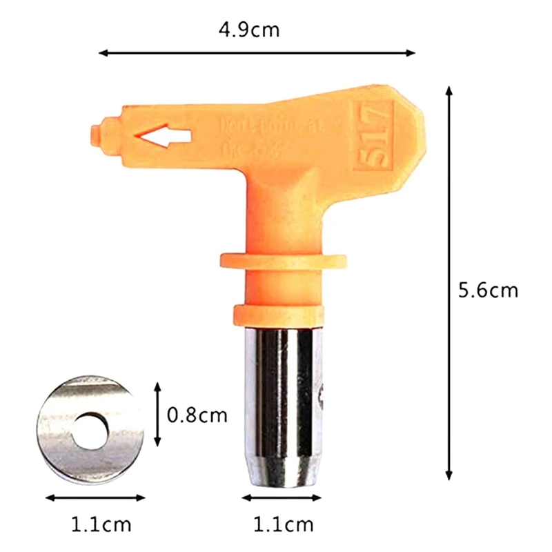 Punte Spray per vernice Airless reversibili 3 pezzi di strumenti Spray Airless e parti di spruzzatrici per spruzzatori Airless (517)