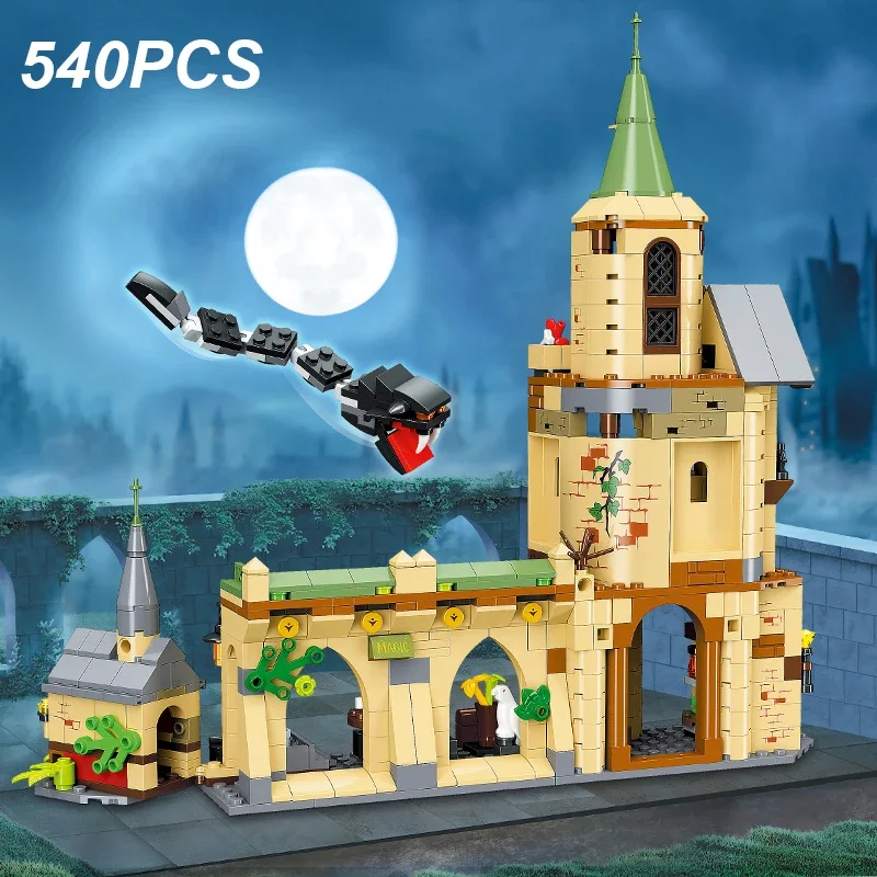 

540PCS Medieval Castle Building Blocks Magic Academy Construction Model Assemble Bricks Desktop Decoration Kids DIY Toys Gifts