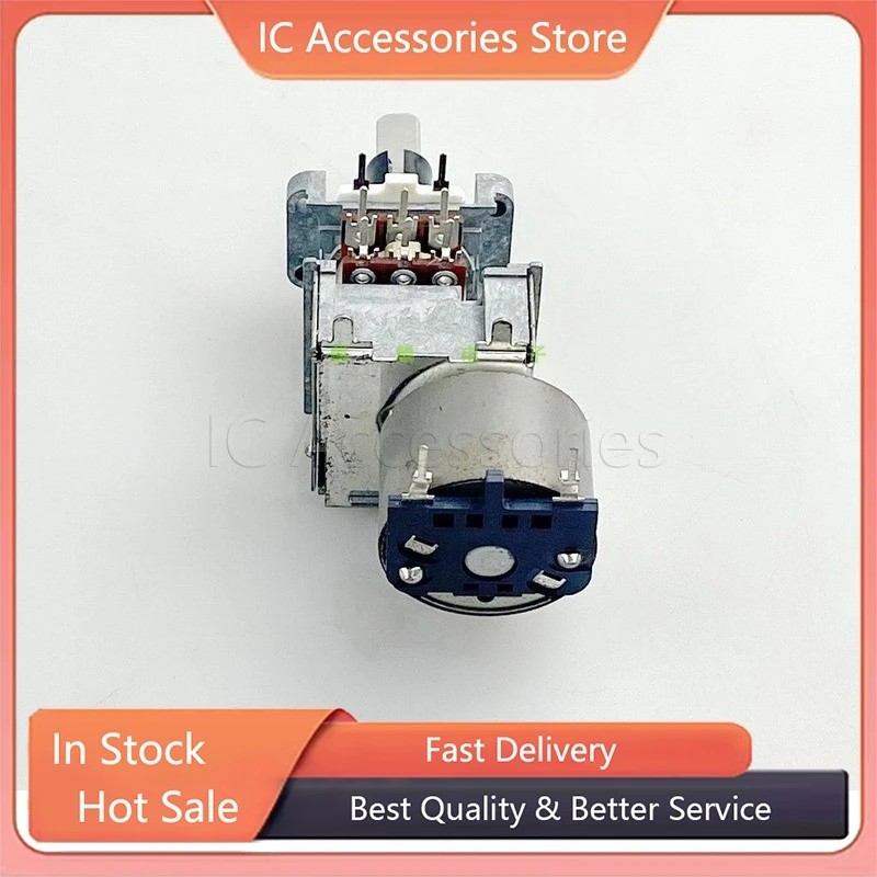 1Pcs 16 Type Double B50KX2 With Light Power Amplifier Audio Volume Control Motor Potentiometer