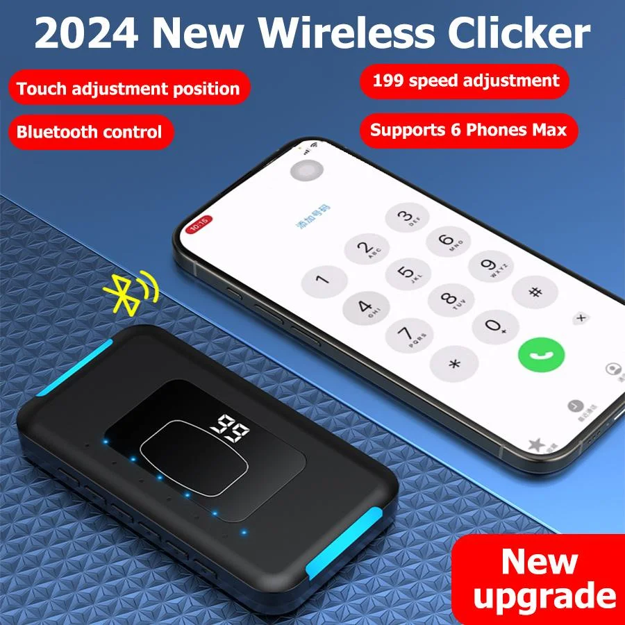 2024 New Bluetooth Wireless Auto Screen Clicker Auto Tap Live Stream 199 Gear Adjust Play Game For All Smart Phone