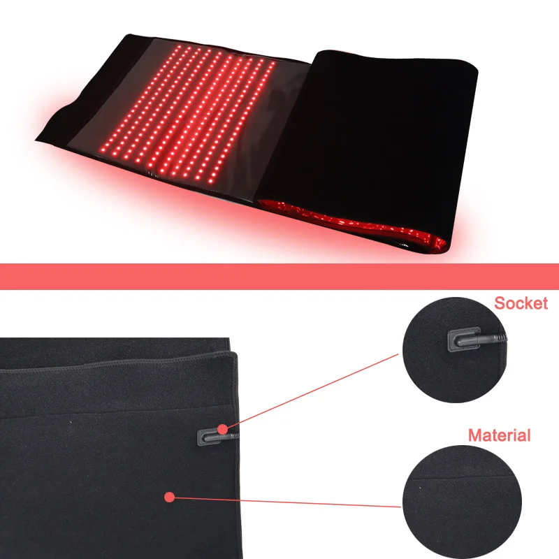 160*37CM Large Red Light Infrared Therapy Laying Pad Improve Blood Circulation Mat For Back Pain Relief Muscle Recovery