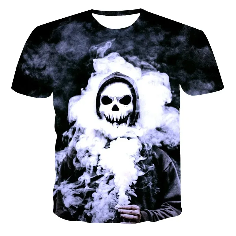 Men's and women's printed t-shirt with 3D graphic, cold reaper, short sleeve t-shirt, fashion casual tops, super cool shirts,