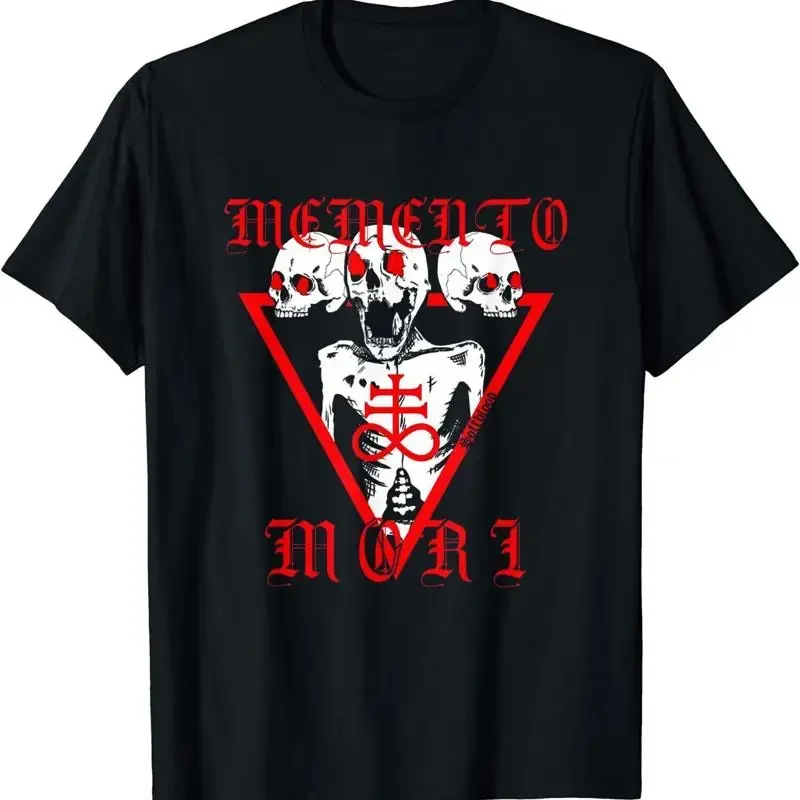 New Limited Skull Skeleton Latin Quote Death Memeto Mori T Shirt