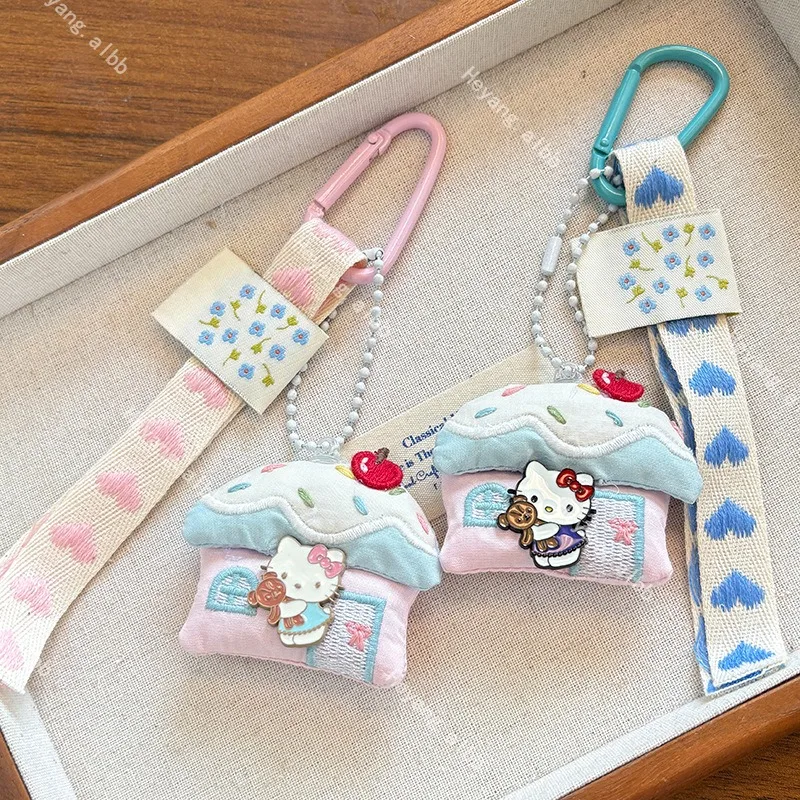 Sanrio – porte-clés en peluche Hello Kitty, pendentif, sac à dos quotidien, décoration de mode personnalisée, cadeau de Festival pour enfants