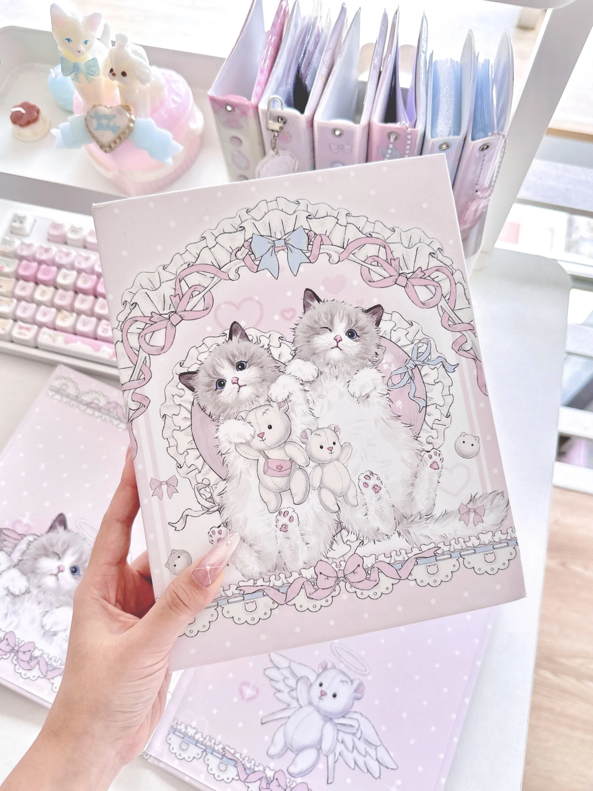 Cute Ragdoll Photocard Binder A5 4Grid Photo Collection Book Star Chasing Card Storage Album Girl Collection Card Gift