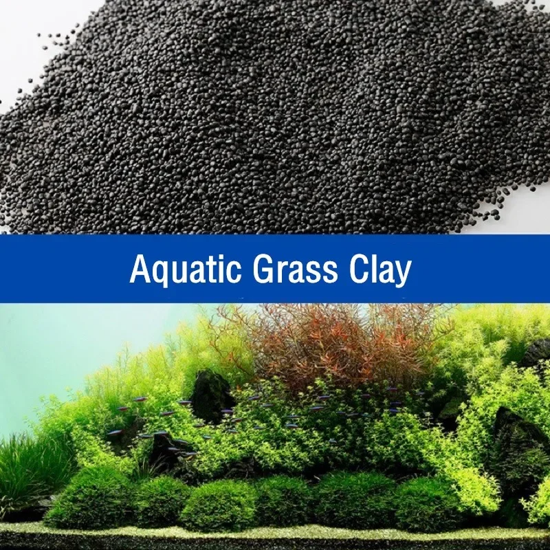 Aquarium 500g Natural Planted Soil Substrate Fertilizer Black Clay Gravel Aquatic Planted Freshwater Fish Tank Porous Substrate