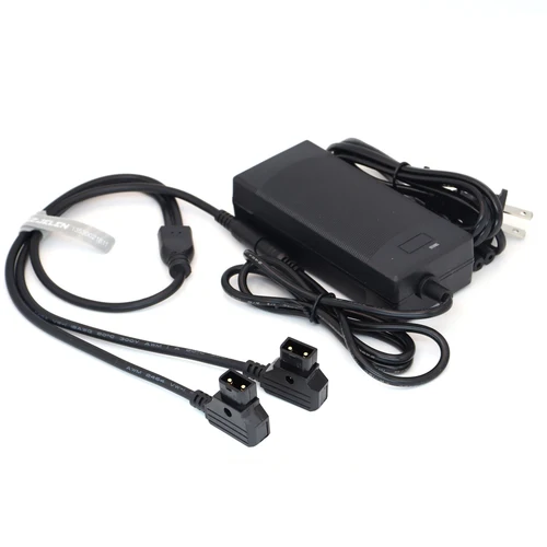 Imagen 1 del producto Cargador de batería D-Tap de 16,8 V y 3A para videocámara, montaje en V/bloqueo en V, batería de cámara, cargador Dual DTAP