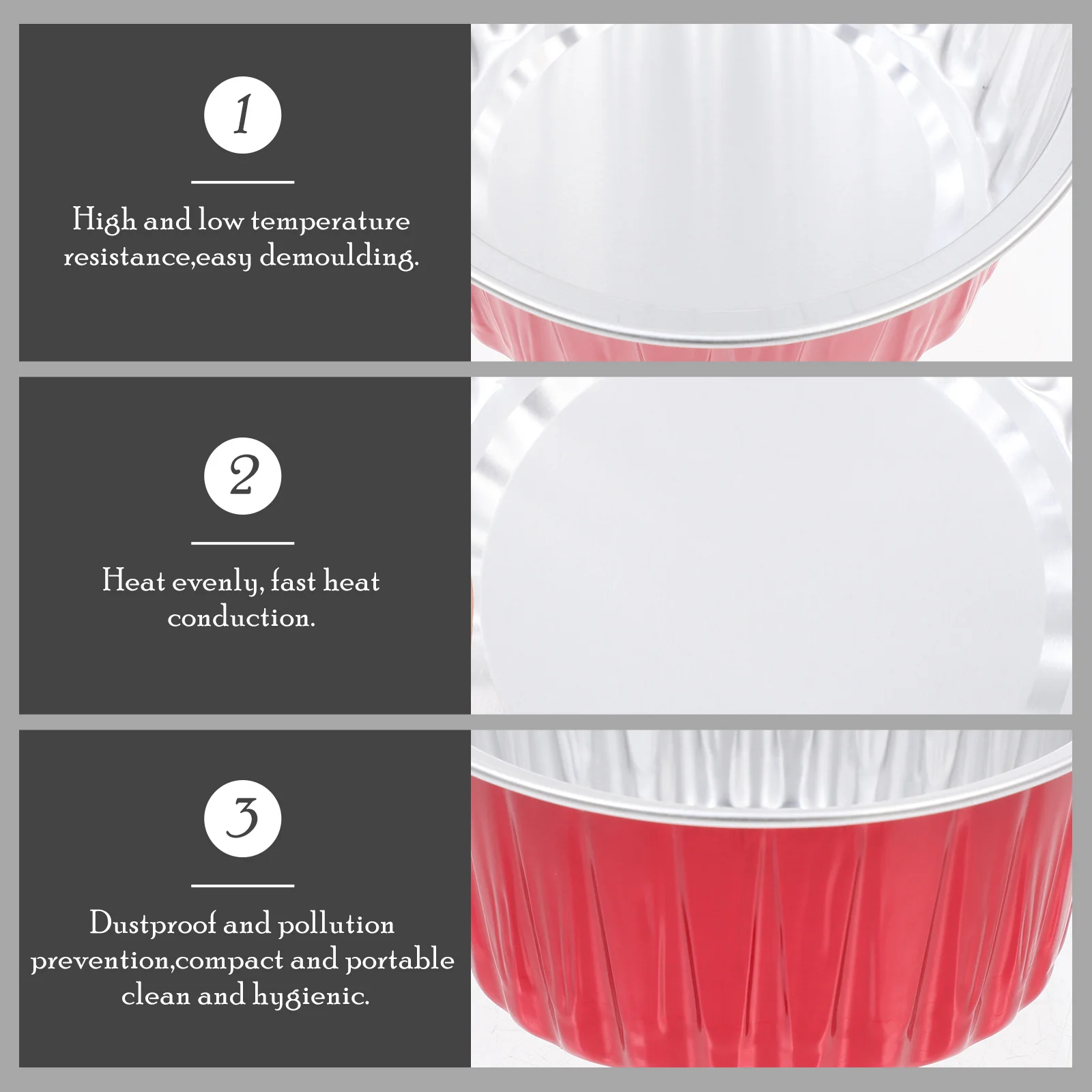 

50 pcs Aluminum Foil Baking Cups Small Size Pudding Cake Muffin Liners For Dessert Tea Party Diy Containers Baking Supplies Foil