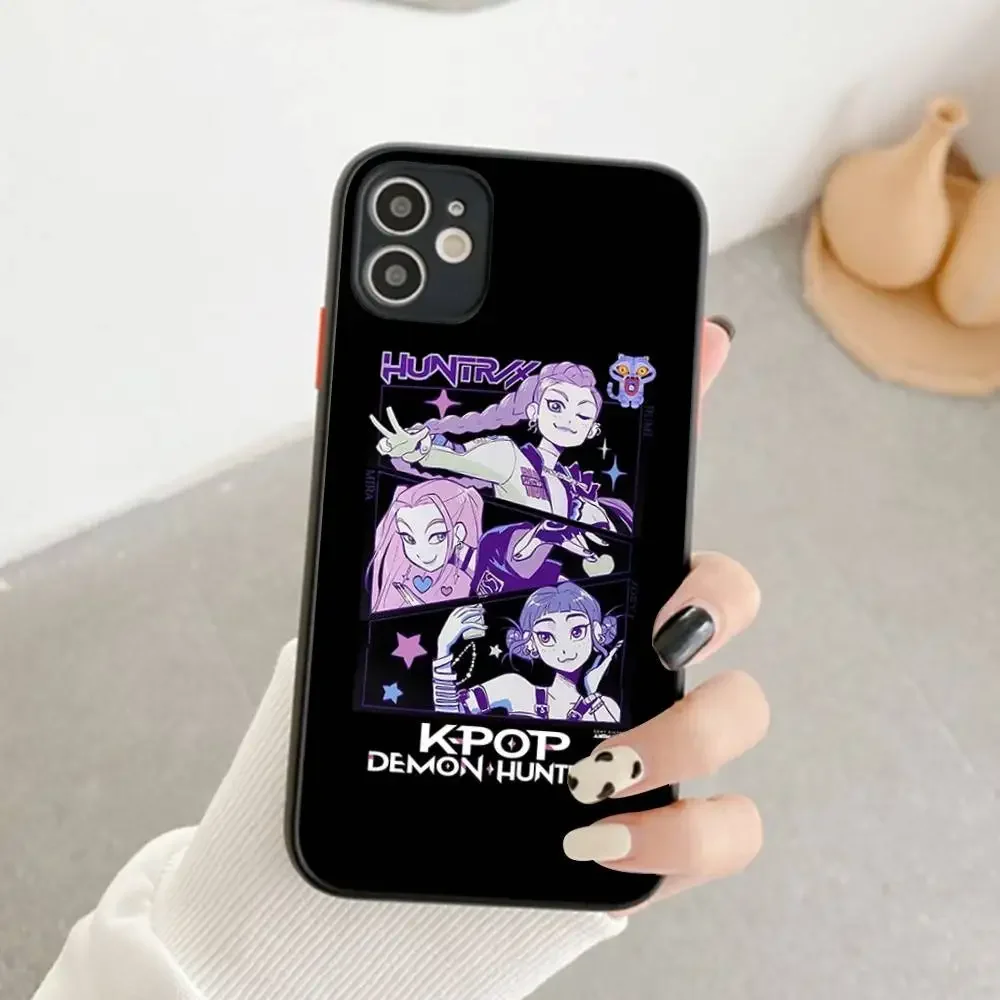 فيلم K-KPop D-Demon H-Hunters جراب هاتف آيفون 16 15 11 12 14 13 Pro Max Mini X XSMax XS XR 7 8 Plus SE4 16e أغطية السيليكا
