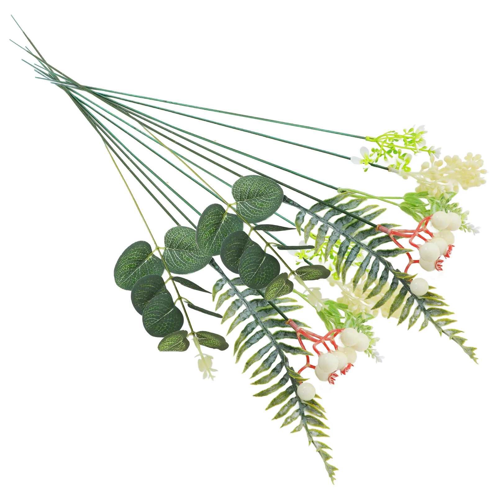 

60Pcs Artificial Leaf Branch Fake Greenery Picks Simulation Leaves for Wedding Party DIY Decoration Home Layout Table