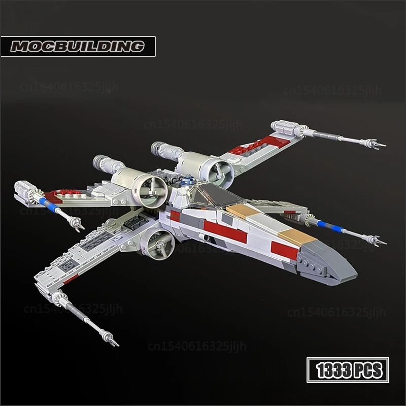 MOC-Blocos De Construção De Tecnologia De Tijolos, Modelo De Montagem, UCS Star Movie, Wing Fighter, T-65, Brinquedos DIY, Presentes De Natal