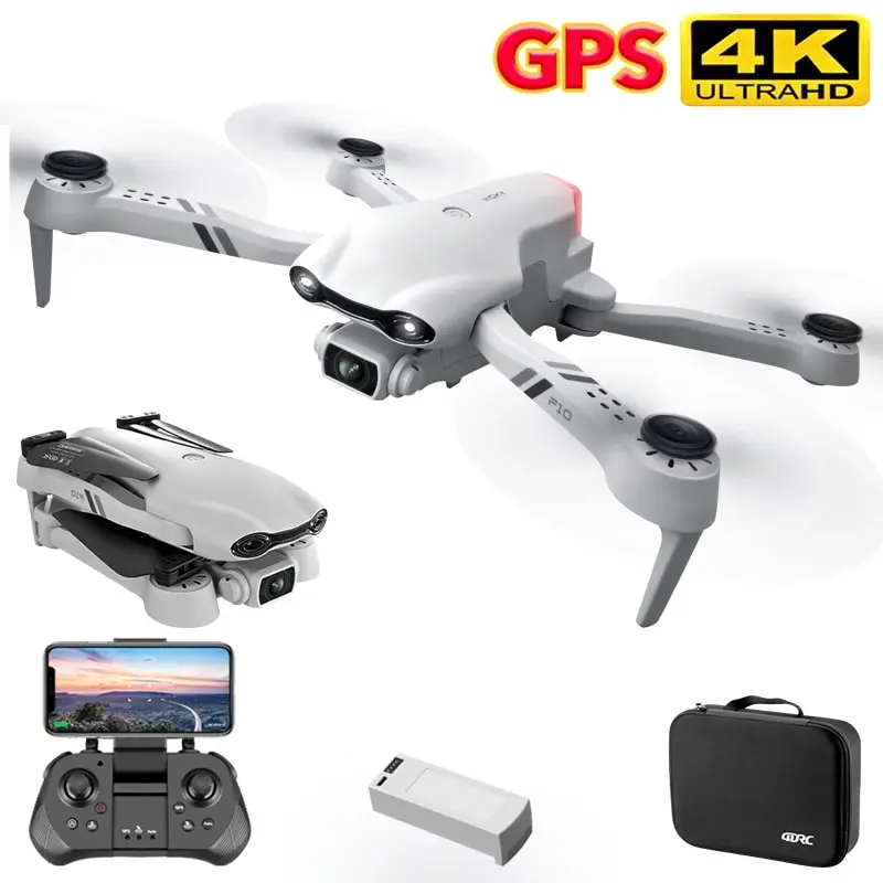 Dron 4DRC F10 con GPS, 4K, cámara Dual HD, gran angular, 5G, WIFI, Fpv, Quadcopter, Motor sin escobillas, UAV aéreo plegable para evitar obstáculos