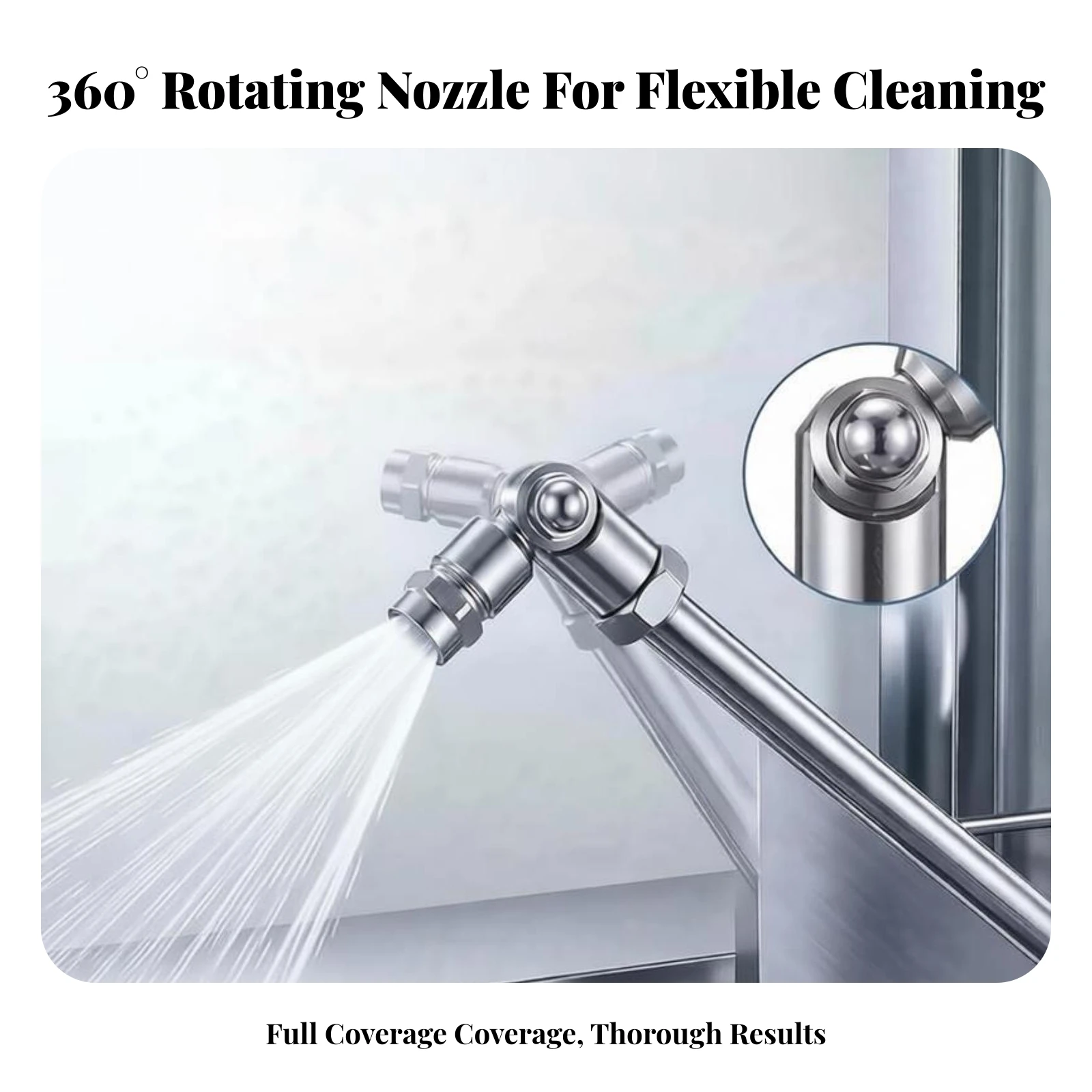Rotating Spray Wand Cleaning Tool Pressure Washer Wand Quick Connect 25 Degree Straight Shaft