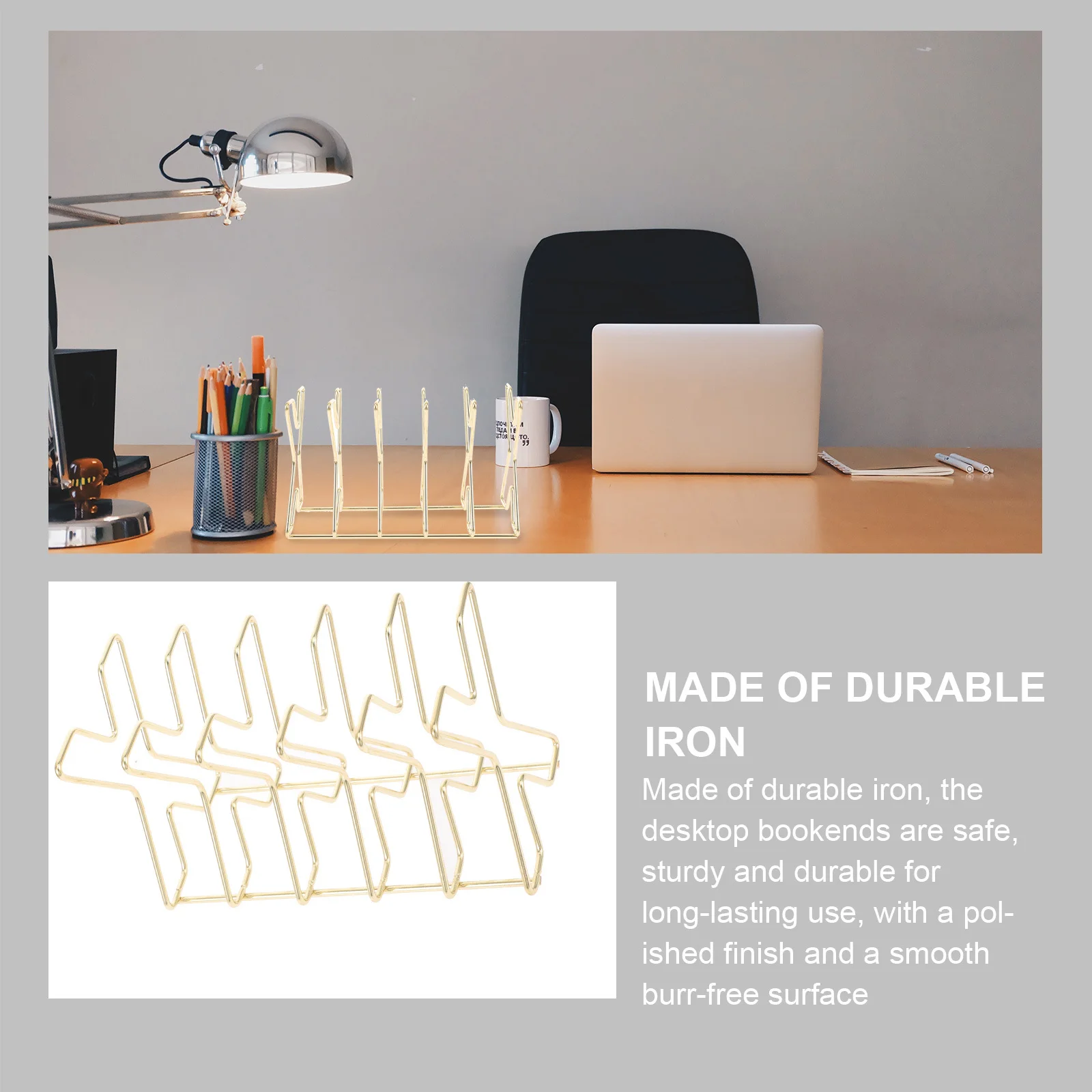 북엔드 철제 데스크탑 책 정리함 책 잡지 CD용 튼튼한 홀더 장식용 공부방 사무실 가정 장식