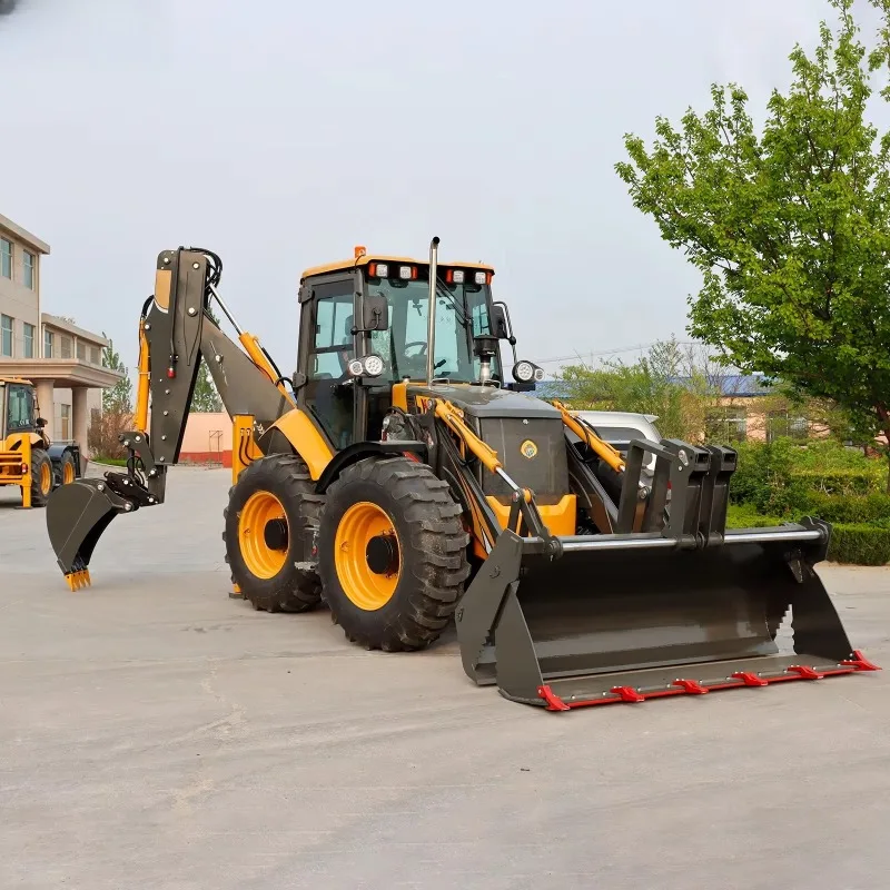 Best Price Backhoe Loader 4x4 Diesel Hydraulic Loader With Rotatable Cab Comfort Seat Construction Farm Machinery For Sale