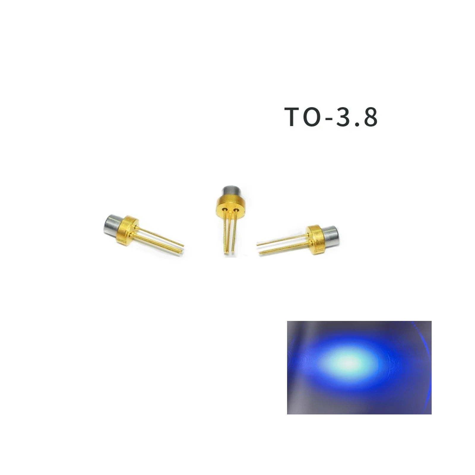 3PC NICHIA 405nm 65mw NDV1743-03 3.8mm M Pin LD Violet Light Laser Diode with PD