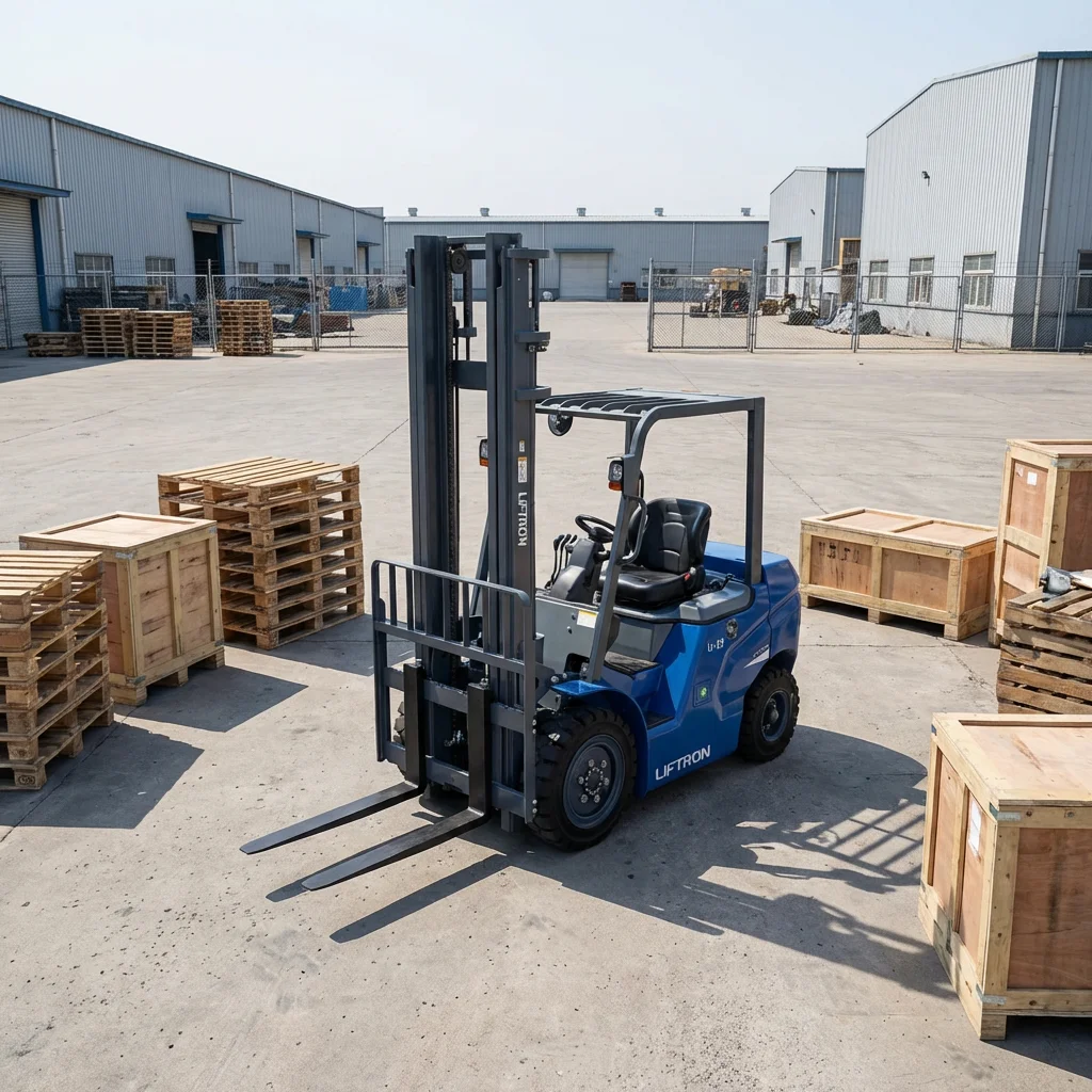 

Электрический вилочный погрузчик 2Т с литий-ионной батареей и цельнолитыми шинами - Компактный складской погрузчик для складских комплексов и учета запасов