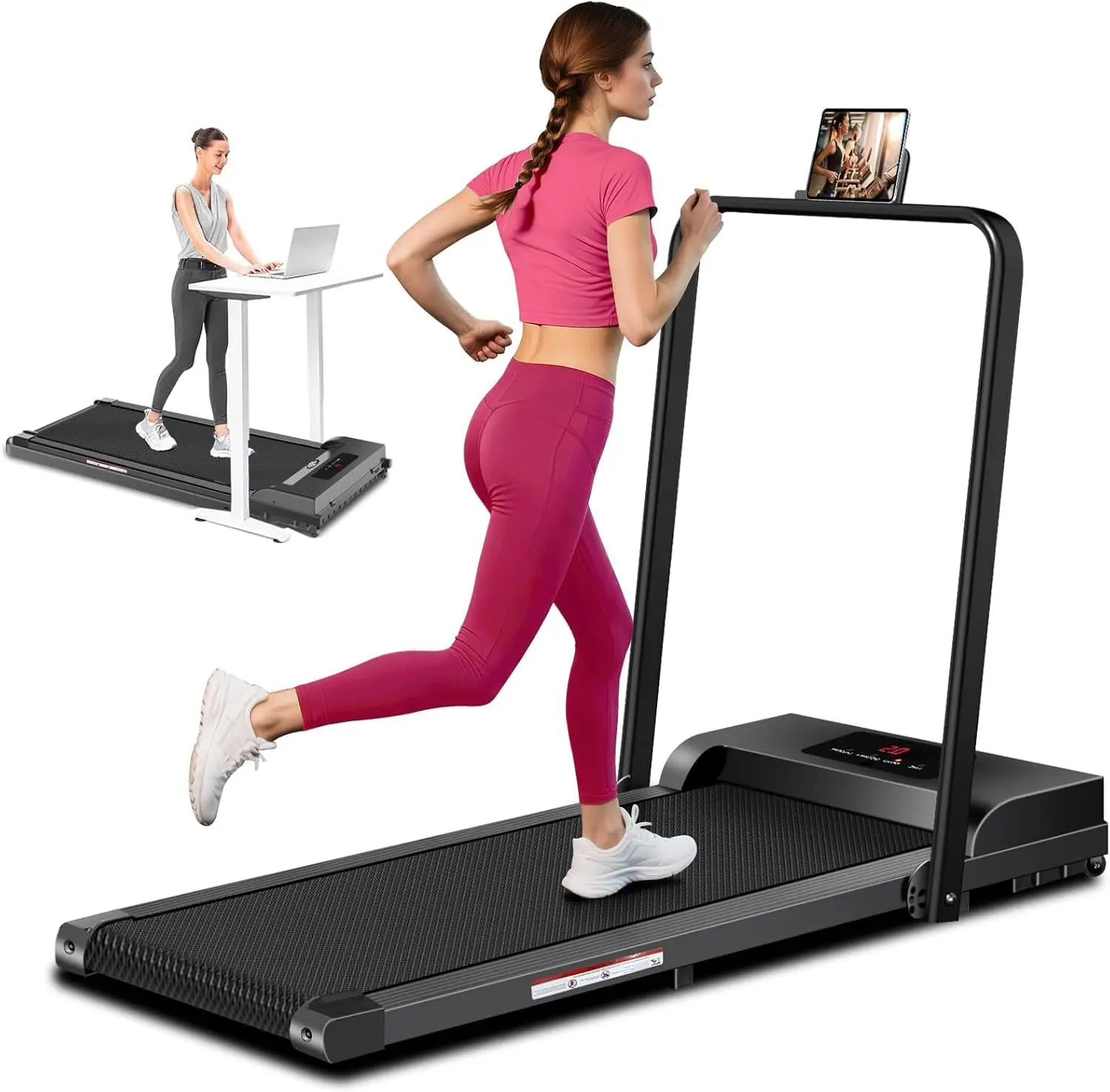 

Прогулочная площадка с ручкой, беговая дорожка Walking Pad мощностью 2,5 л.с., складные беговые дорожки 2 в 1 для домашнего офиса, компактные беговые дорожки для Wa