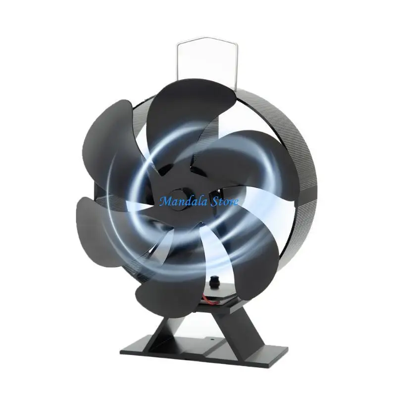 Ventilador horno U2JC, 6 aspas alimentadas por calor, ventiladores para hogar silenciosos, no requiere electricidad, ahorro