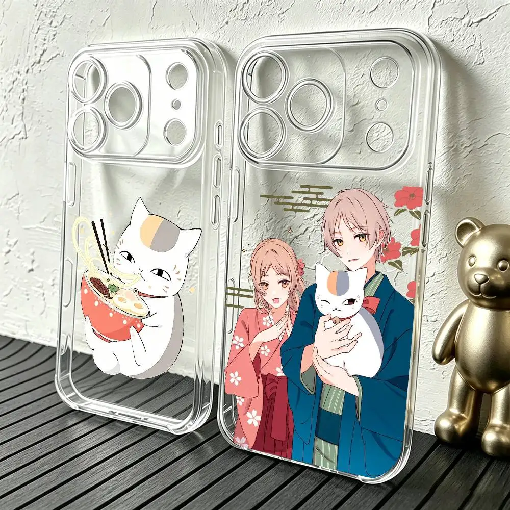 Coque de téléphone Anime N-Natsume Yuujinchou en silicone transparent souple pour iPhone 17 16 15 14 13 12 11 Mini Pro Max Plus