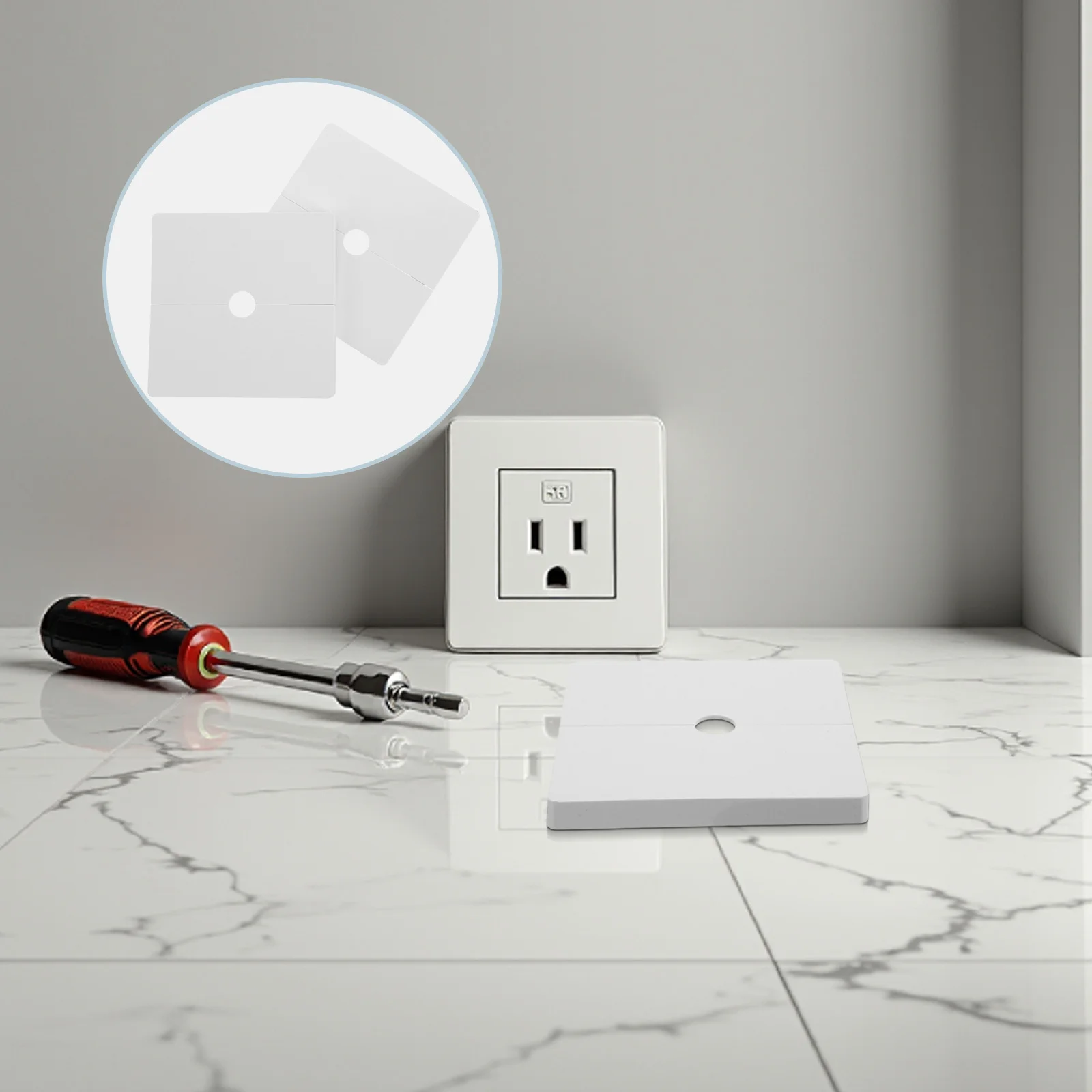 

Socket Panel Cover Plate 86 Type Wall Switch Frame 1 Gang Modern Decorative Replacement for Electrical Outlet Faceplate