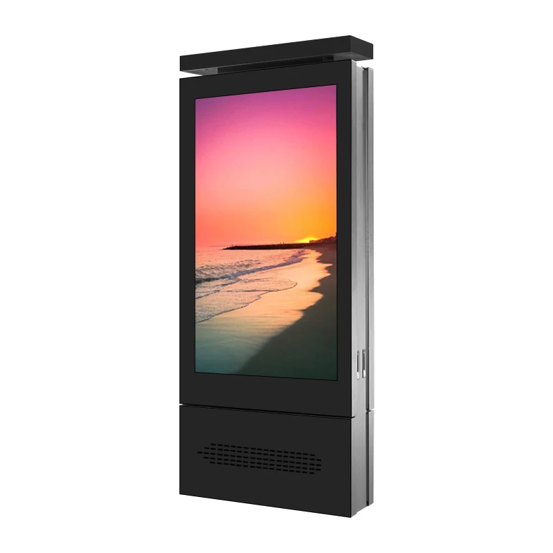 65 Inch Outdoor Free Standing Large LCD Advertising Display Digital Signage Screen for Bus Stop view 4