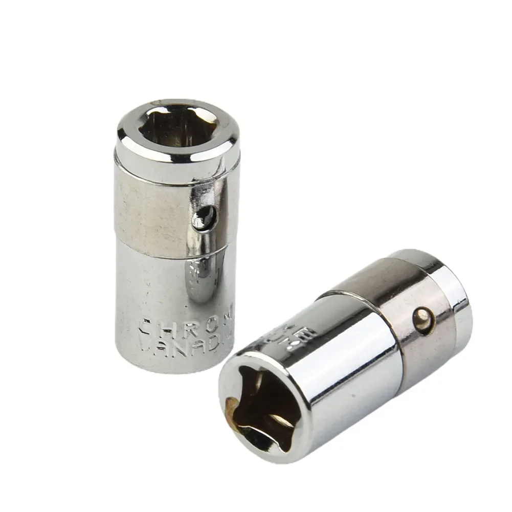 

2pcs Ratchet Socket Adapter 1/4" Square Drive To 1/4" Hex Socket Bits Converter Quick Release Screwdriver Holder Adapter