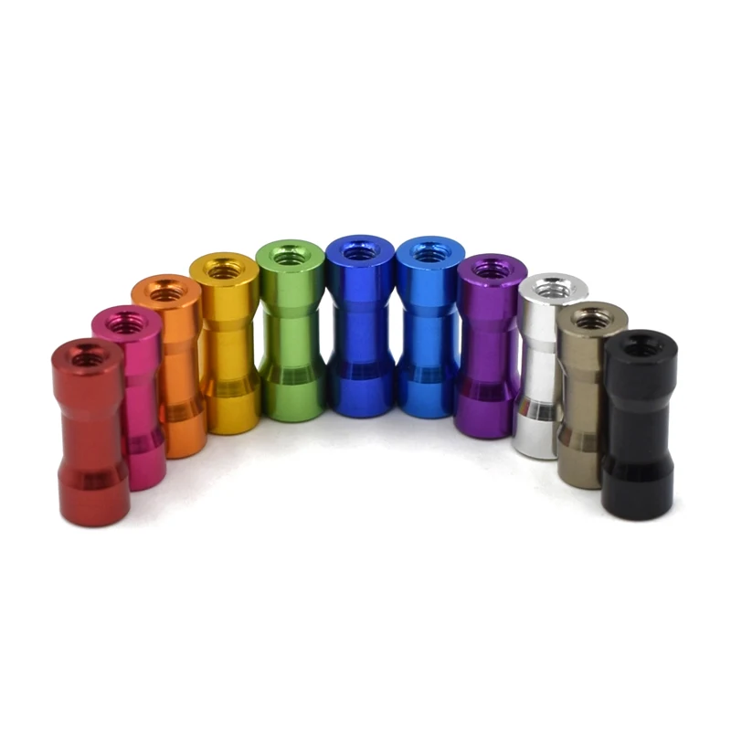 20pcs M3 aluminum spacers M3*10/15/20/25/28/30/35mm OD=6mm Aluminum alloy Round standoff spacer Rods for RC Parts Multicolor