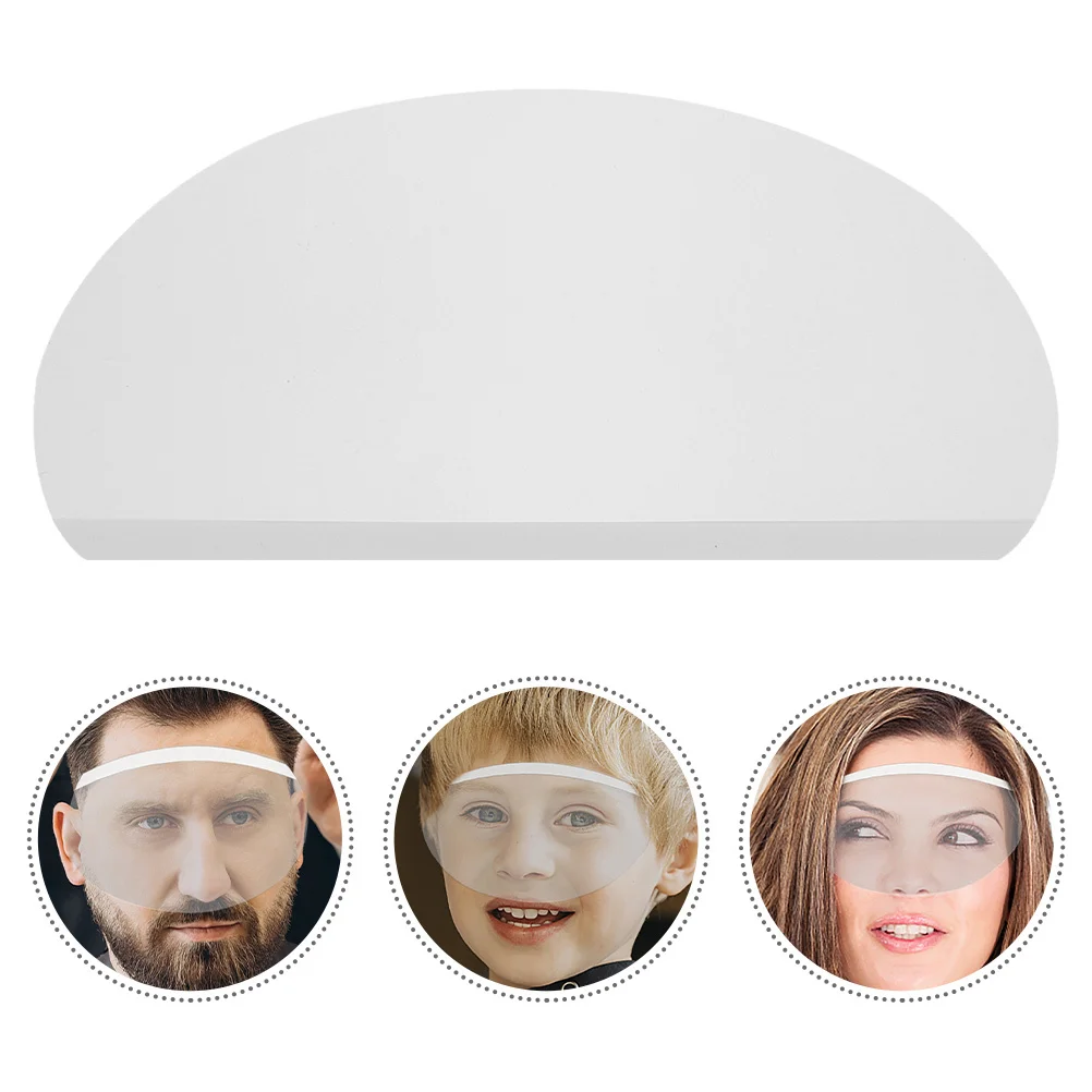 

50Pcs Waterproof Transparent Plastic Haircut Face Protectors Facial Shields Hair Salon Eye Covers Barber Supplies