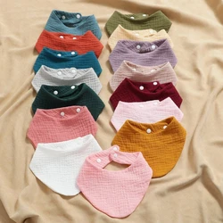 3PCS/5PCS Musselina Bibs Toalha de rosto do bebê Wash Cloth Babando Babadores Toddlers Neck Scarf Baby Stuff Dropshipping