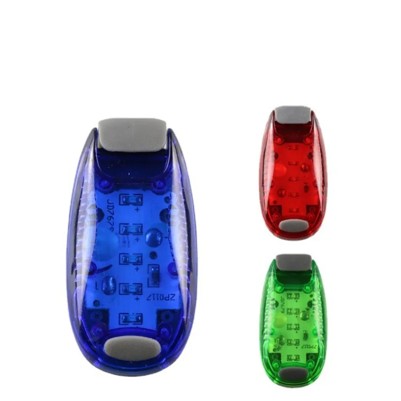 1pc LED Safety Light Clip On Waterproof Blue/Red/Green 3 Light Modes Night Strobe Flashing Walking Running Cycling Lamp