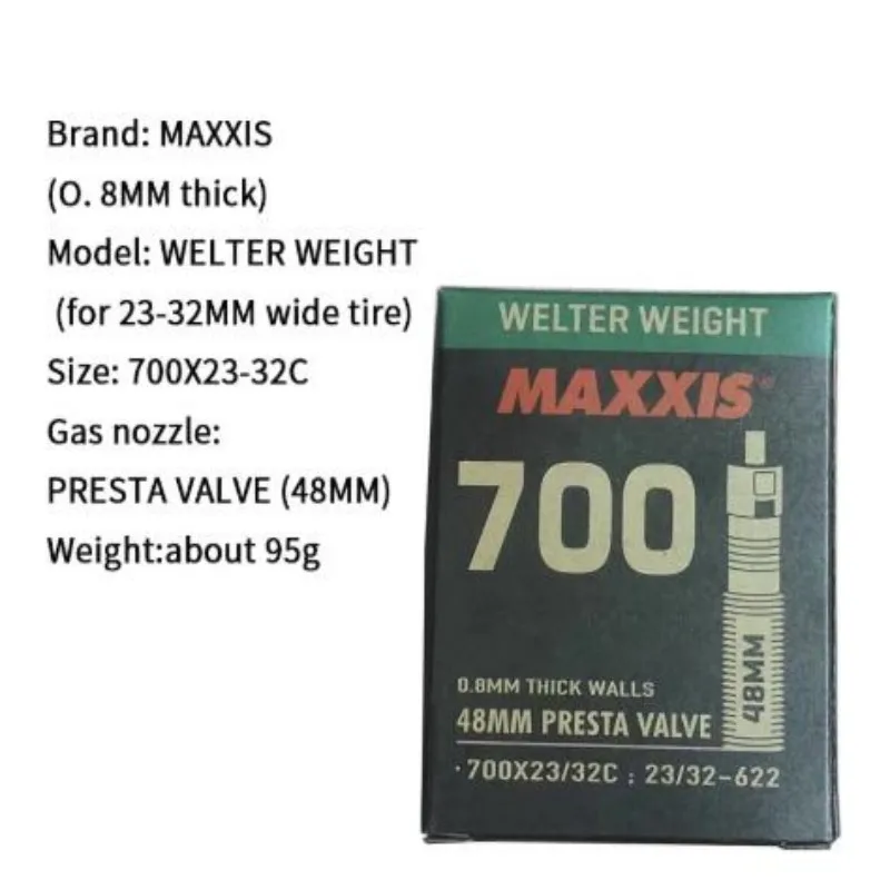 MAXXIS Highway-Tubo Interior 700x2 3/32-33/50c, Tubos de Peso Soldador y Tubos Ultraligeros, Válvula Presta Con Núcleo de Válvul