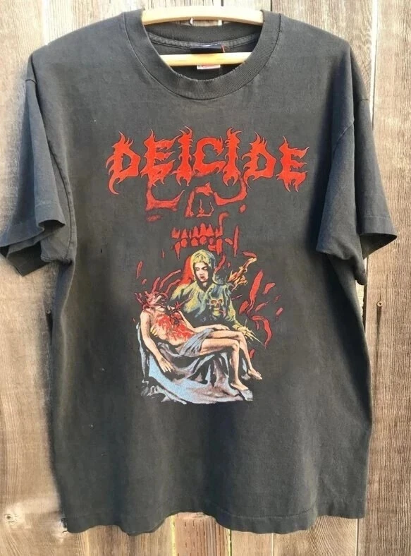 2026 Summer Men's Pure  Retro Deicide Band T-shirt Casual St