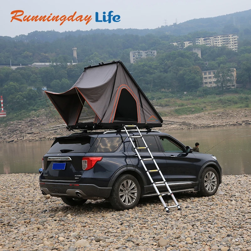 

Slim RTT Manufacturers Large Hardshell Roof Top Tent For Jeep Wrangler JK Camper Trailer Custom