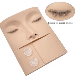 3 in 1 practice tray cheap plastic practice head with eyesfor eyelash extension Replaceable eyelids private logo