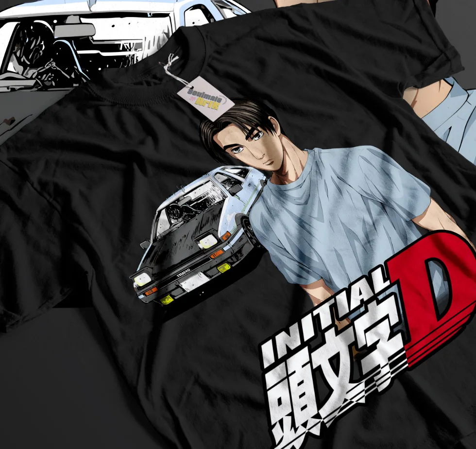 Футболка Initial D Itsuki Fujiwara Аниме Манга фильм унисекс Мягкая футболка все размеры