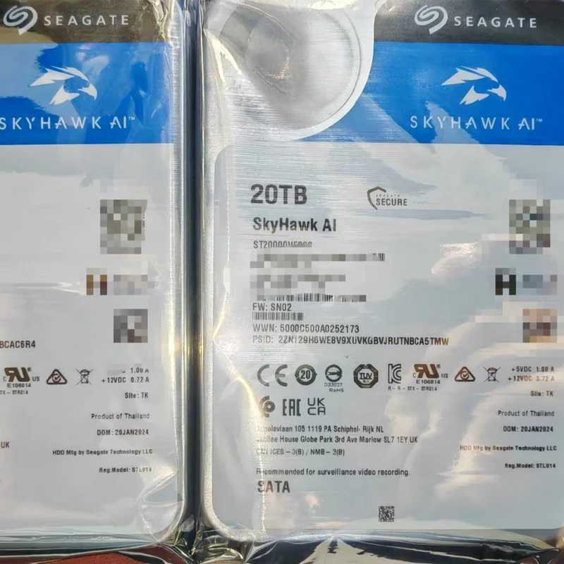Seagate Cool Eagle 20 TB (ST20000VN002) Disco duro mecánico de monitoreo de helio 20 TB Vertica 7200 RPM 256 MB SATA 3,5'